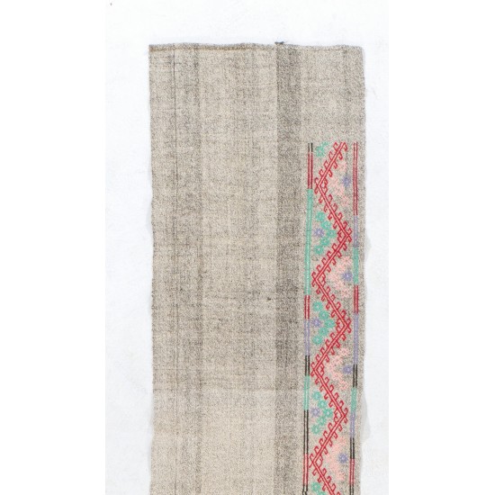 Adjustable Turkish Runner Kilim "Flat-Weave", Narrow & Long Handwoven Vintage Hallway Runner. 2.6 x 17 Ft (78 x 517 cm)