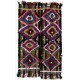 Turkish Kilim "Flat-Weave", Handwoven Vintage Rug with Geometric Design. 2.8 x 3.8 Ft (85 x 115 cm)