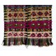 Multicolored Vintage Turkish Kilim. Bed, Floor, Sofa Cover or Wall Hanging. 3 x 4.6 Ft (90 x 140 cm)