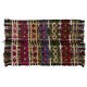 Multicolored Vintage Turkish Kilim. Bed, Floor, Sofa Cover or Wall Hanging. 3 x 4.6 Ft (90 x 140 cm)