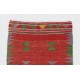 Geometric Pattern Handmade Vintage Turkish Kilim Rug. 3.2 x 4.2 Ft (95 x 126 cm)