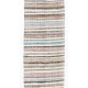 Narrow and Long Vintage Turkish Striped Cotton Runner Kilim "Flat-Weave" for Hallway Decor. 3.2 x 19 Ft (96 x 580 cm)