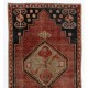 Vintage Turkish Handmade Accent Rug with Medallion Design. 3.3 x 7.3 Ft (100 x 220 cm)