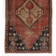 Vintage Turkish Handmade Accent Rug with Medallion Design. 3.3 x 7.3 Ft (100 x 220 cm)
