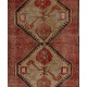 Vintage Turkish Handmade Accent Rug with Medallion Design. 3.3 x 7.3 Ft (100 x 220 cm)