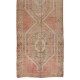 Vintage Turkish Tribal Runner Rug, Authentic Handmade Hallway Runner. 3.3 x 11 Ft (100 x 337 cm)