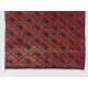 Vintage Handmade Turkish Karapinar Rug with interlocking flowers. 3.4 x 5.2 Ft (102 x 158 cm)
