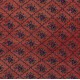Vintage Handmade Turkish Karapinar Rug with interlocking flowers. 3.4 x 5.2 Ft (102 x 158 cm)