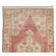 Traditional Hand-Knotted Turkish Village Rug Made of Wool. 3.4 x 6.4 Ft (103 x 193 cm)