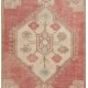 Traditional Hand-Knotted Turkish Village Rug Made of Wool. 3.4 x 6.4 Ft (103 x 193 cm)