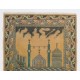 Vintage Handmade Prayer Rug from Konya / Turkey, Inscribed as MEVLANA Rumi, Poet. 3.5 x 5.4 Ft (105 x 164 cm)