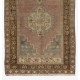 One of a Kind Tribal Oriental Rug, Vintage Handmade Turkish Carpet. 3.5 x 7.3 Ft (105 x 222 cm)