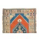 Vintage Geometric Medallion Design Handmade Turkish Konya Accent Rug. 3.6 x 5.4 Ft (107 x 162 cm)
