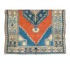 Vintage Geometric Medallion Design Handmade Turkish Konya Accent Rug. 3.6 x 5.4 Ft (107 x 162 cm)