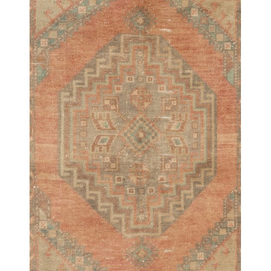 Traditional Oriental Wool Rug from 1960's, Hand-Knotted Turkish Village Carpet. 3.6 x 6 Ft (107 x 182 cm)