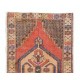 One-of-a-Kind 1960s Handmade Turkish Rug with Geometric Medallion Design, 100% Wool. 3.6 x 6.3 Ft (108 x 190 cm)