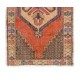One-of-a-Kind 1960s Handmade Turkish Rug with Geometric Medallion Design, 100% Wool. 3.6 x 6.3 Ft (108 x 190 cm)
