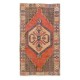 One-of-a-Kind 1960s Handmade Turkish Rug with Geometric Medallion Design, 100% Wool. 3.6 x 6.3 Ft (108 x 190 cm)