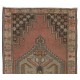 Vintage Geometric Medallion Design Handmade Turkish Rug with Tribal Style. 3.7 x 6.3 Ft (110 x 190 cm)