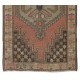 Vintage Geometric Medallion Design Handmade Turkish Rug with Tribal Style. 3.7 x 6.3 Ft (110 x 190 cm)