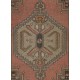 Vintage Geometric Medallion Design Handmade Turkish Rug with Tribal Style. 3.7 x 6.3 Ft (110 x 190 cm)