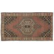 Vintage Geometric Medallion Design Handmade Turkish Rug with Tribal Style. 3.7 x 6.3 Ft (110 x 190 cm)