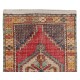 Traditional Oriental Wool Rug from 1960's, Multicolor Hand-Knotted Turkish Village Carpet. 3.7 x 6 Ft (112 x 182 cm)