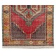 Traditional Oriental Wool Rug from 1960's, Multicolor Hand-Knotted Turkish Village Carpet. 3.7 x 6 Ft (112 x 182 cm)