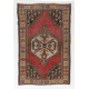One-of-a-Kind Vintage Handmade Turkish Village Accent Rug, Circa 1960. 3.8 x 6 Ft (115 x 181 cm)