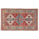 Hand-Knotted Vintage Caucasian Kazak Rug Made of Wool. 3.8 x 6.2 Ft (115 x 186 cm)