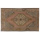 Traditional Oriental Wool Rug from 1960's, Hand-Knotted Turkish Village Carpet. 3.8 x 6.2 Ft (115 x 187 cm)