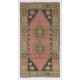 Vintage Handmade Oriental Rug, Traditional Turkish Carpet. 3.9 x 7 Ft (116 x 215 cm)