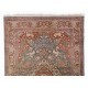 Art Silk Antique Anatolian Hunting Rug. 3.9 x 6 Ft (117 x 180 cm)