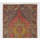Vintage Handmade Oriental Rug, Traditional Turkish Wool Carpet. 3.9 x 7.4 Ft (118 x 224 cm)
