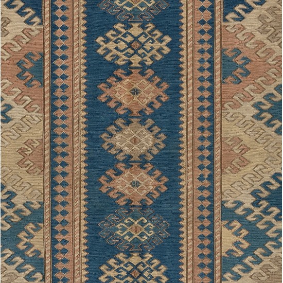Vintage Geometric Pattern Handmade Turkish Rug with Tribal Style. 4 x 5.8 Ft (120 x 175 cm)