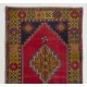 Traditional Handmade Turkish Rug, Mid-Century Oriental Wool Carpet. 4 x 7.7 Ft (120 x 234 cm)