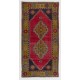 Traditional Handmade Turkish Rug, Mid-Century Oriental Wool Carpet. 4 x 7.7 Ft (120 x 234 cm)