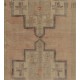 Authentic Handmade Vintage Turkish Tribal Rug with Geometric Detail. 4 x 8.2 Ft (120 x 247 cm)