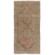 Authentic Handmade Vintage Turkish Tribal Rug with Geometric Detail. 4 x 8.2 Ft (120 x 247 cm)