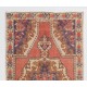 Traditional Handmade Turkish Rug, Mid-Century Oriental Wool Carpet. 4 x 7.2 Ft (123 x 217 cm)
