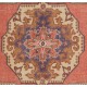 Traditional Handmade Turkish Rug, Mid-Century Oriental Wool Carpet. 4 x 7.2 Ft (123 x 217 cm)