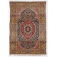 Antique Turkish / Kayseri Silk Rug. 4 x 6 Ft (124 x 180 cm)