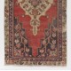 Vintage Handmade Turkish Village Rug with Medallion Design. 4 x 8.4 Ft (124 x 256 cm)