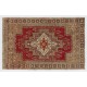Traditional Handmade Turkish Rug, Mid-Century Oriental Wool Carpet. 4.2 x 6.5 Ft (126 x 196 cm)