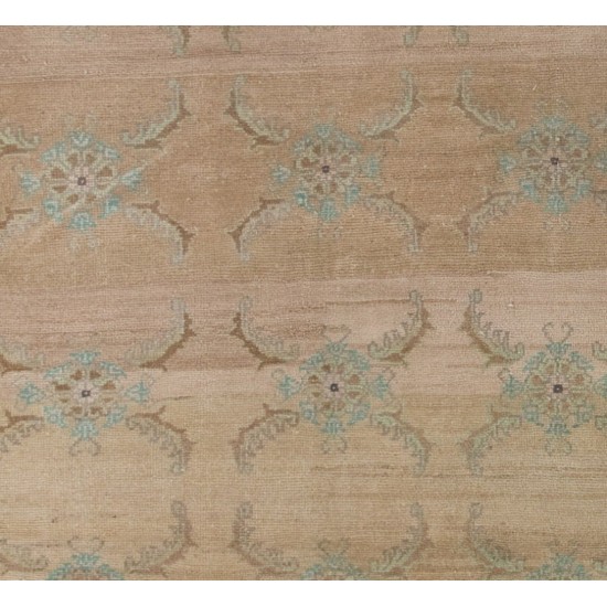 Traditional Handmade Turkish Rug, Unique Vintage Wool Carpet. 4.4 x 7.6 Ft (133 x 231 cm)