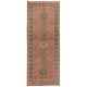 Vintage Turkish Runner Rug, Traditional Handmade Hallway Runner. 4.4 x 11.2 Ft (133 x 340 cm)