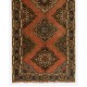 Vintage Turkish Runner Rug, Traditional Handmade Hallway Runner. 4.5 x 11.7 Ft (135 x 355 cm)