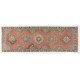 Central Anatolian Corridor Rug, Vintage Handmade Hallway Runner. 4.5 x 13 Ft (136 x 396 cm)