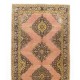 Central Anatolian Corridor Rug, Vintage Handmade Hallway Runner. 4.6 x 12 Ft (140 x 368 cm)