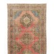 Tribal Style Central Anatolian Corridor Rug, Vintage Handmade Hallway Runner. 4.6 x 12.4 Ft (140 x 375 cm)